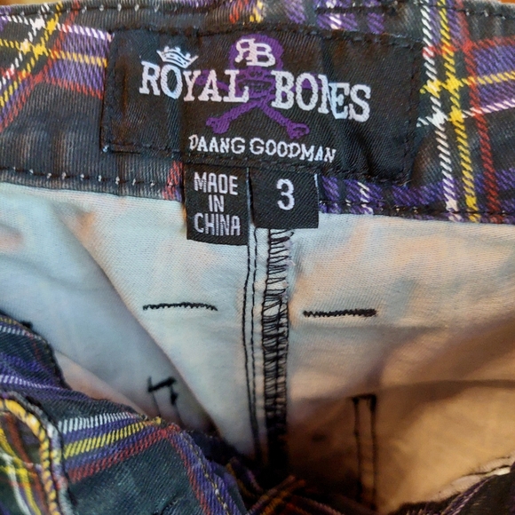 Purple plaid Tripp nyc royal bones skinny pants - Picture 2 of 10